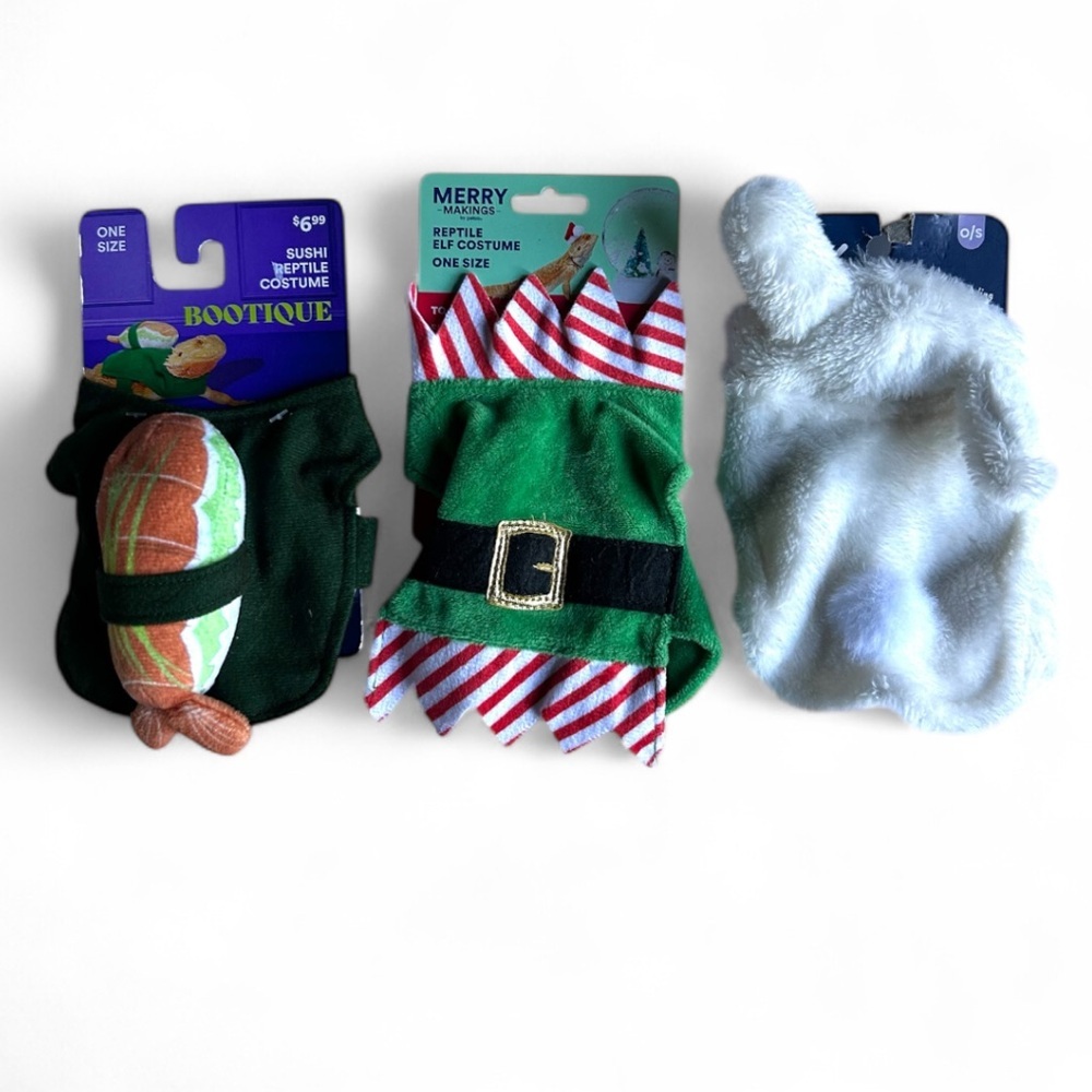 NWT reptile dragon costumes elf bunny sushi